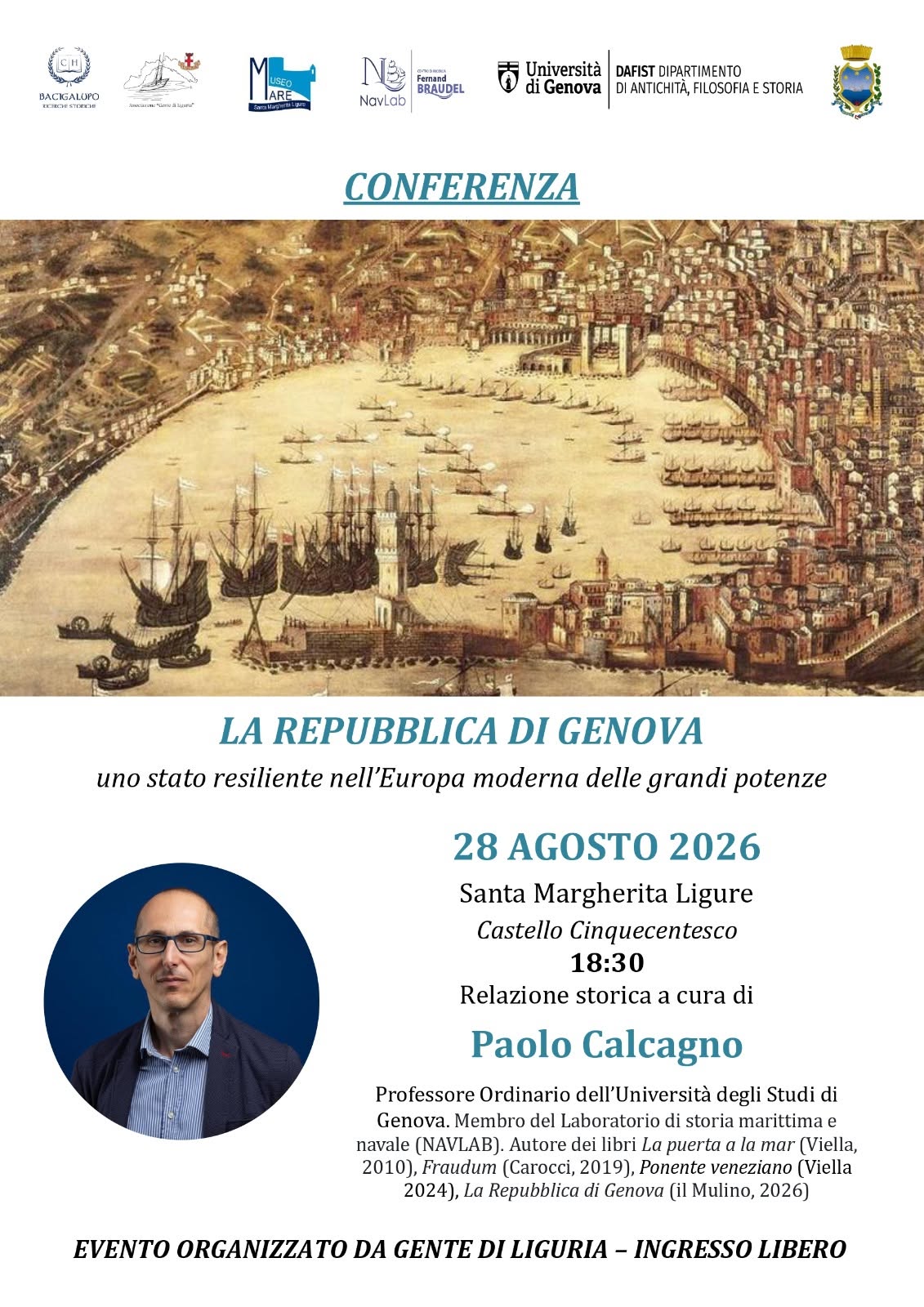 Santa Margherita Ligure: conferenza su Repubblica di Genova